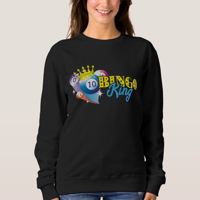 Bingo Balls Bingo King Crown Lucky Bingo Player Ga T Shirt (Framsida)