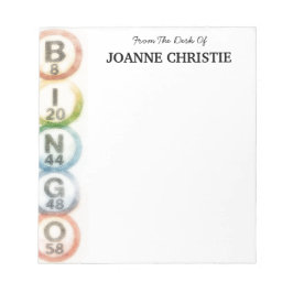 Bingo Balls Personalized Notepad Anteckningsblock