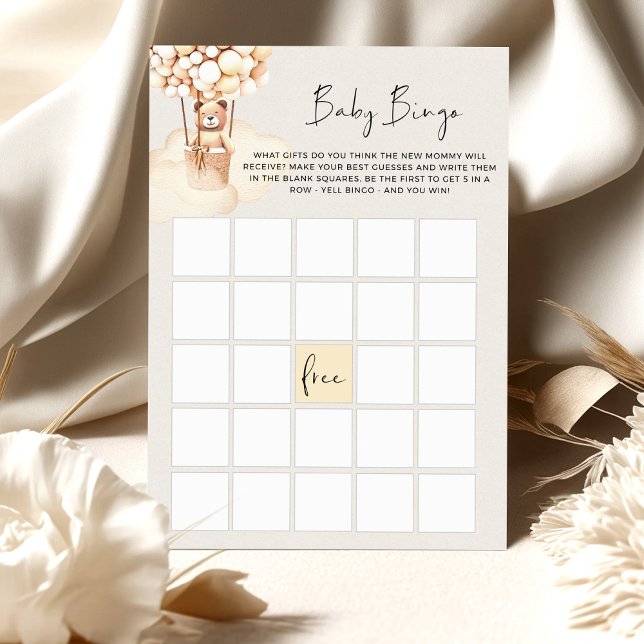 BINGO Bear Baby Shower Game BINGO (Skapare uppladdad)
