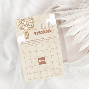 BINGO Bear Baby Shower Game BINGO Flygblad