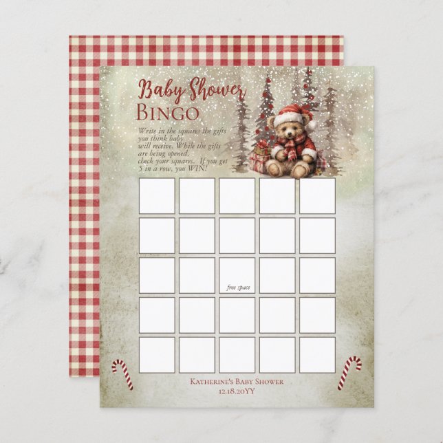 Bingo Bear Barly Wait Boy Baby Shower (Fram/baksida)