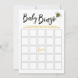 Bingo Bingo, Bee Baby Shower Inbjudningar
