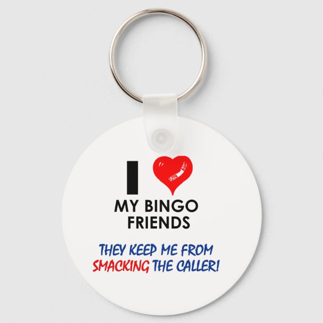 BINGO! Bingo-design för den fantastiska spelaren! Nyckelring (Framsida)