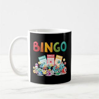 Bingo Bingo-kort Lettering Lucky Gambling Kaffemugg
