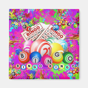 BINGO BINGO Splattered Paint CBDOilPrincess  Magnet
