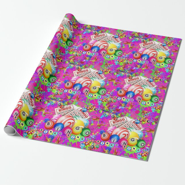 BINGO BINGO Splattered Paint CBDOilPrincess  Presentpapper (Utrullad)
