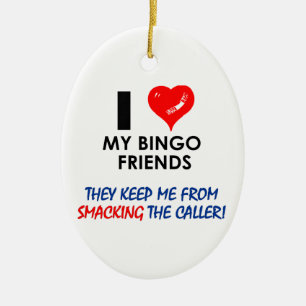 BINGO! Bingodesigner för den sagolika spelare! Julgransprydnad Keramik