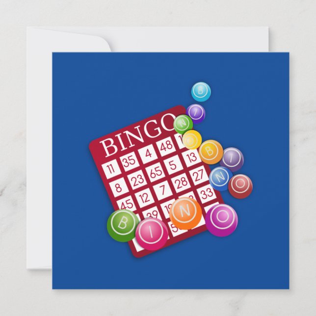 Bingo! Bingokort och markörer Inbjudningar (Framsida)