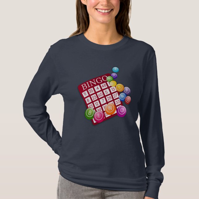 Bingo! Bingokort och markörer T Shirt (Framsida)