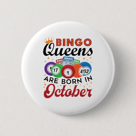 Bingo Birthday Bingo Queens är född i oktober Knapp