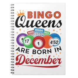 Bingo Birthday Bingo Queens föds i december Anteckningsbok