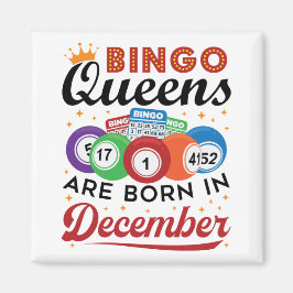Bingo Birthday Bingo Queens föds i december Magnet