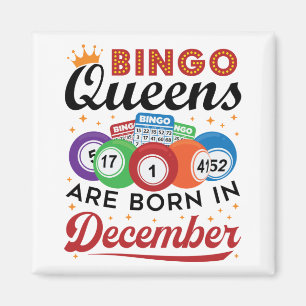 Bingo Birthday Bingo Queens föds i december Magnet