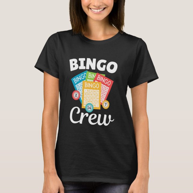 Bingo Birthday Crew Bingo Card Funny Bingo Player T Shirt (Framsida)