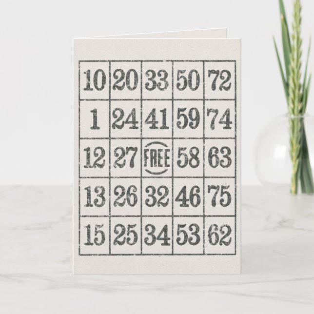 Bingo Birthday Kort (Framsida)