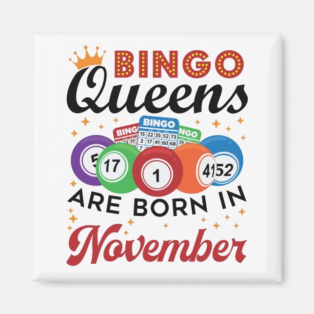 Bingo Birthday Women November Magnet (Framsidan)