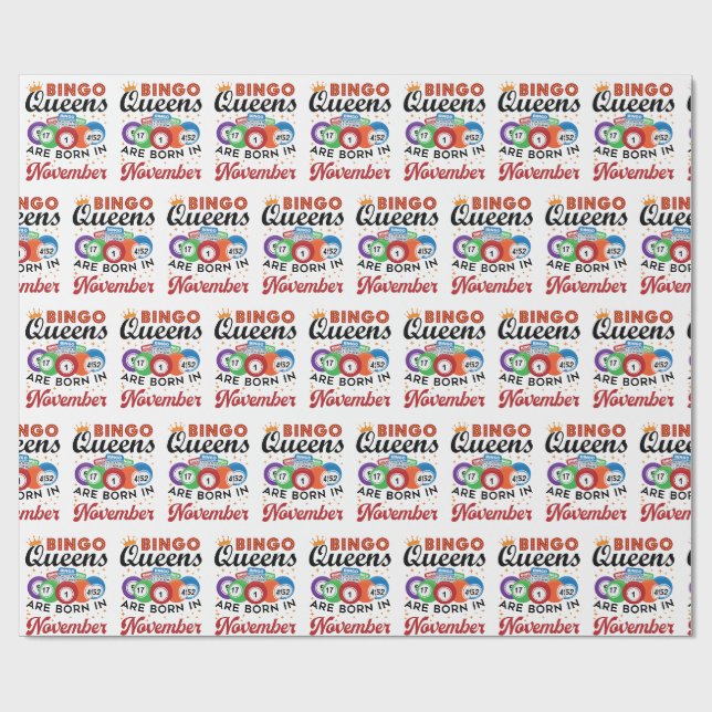 Bingo Birthday Women November Presentpapper (Platt)