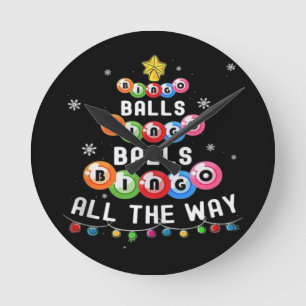 Bingo Bollar Bingo Hele Vägen Rund Klocka