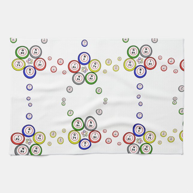 Bingo Bollar Kökshandduk (Horisontell)