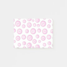Bingo Bollar Rosa och vit Novelty