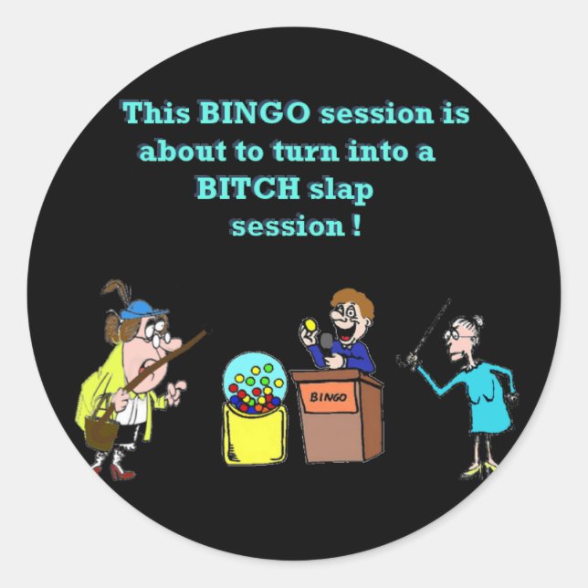 Bingo Borta felaktigt Runt Klistermärke (Framsida)