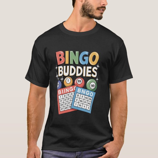 Bingo Buddies Design För manar Kvinnor Bingo Älska T Shirt (Framsida)