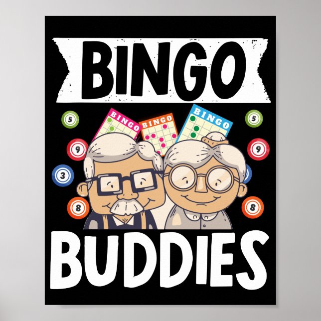 Bingo Buddies Funny Lucky Gambling Poster (Framsidan)