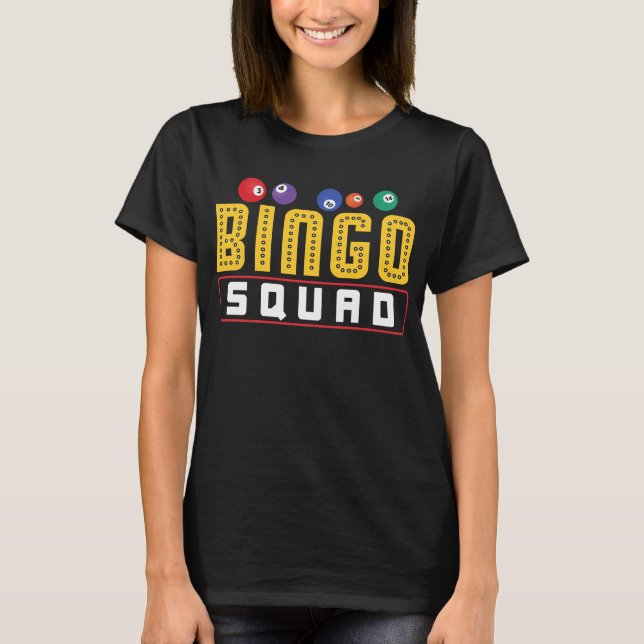 Bingo Buddies Funny Lucky Gambling T Shirt (Framsida)
