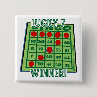 Bingo Button Lucky nummer 7 Bingo Winner! Knapp