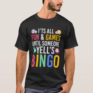 Bingo Caller Lottery Gambling Bingo Winner Bingo T Shirt
