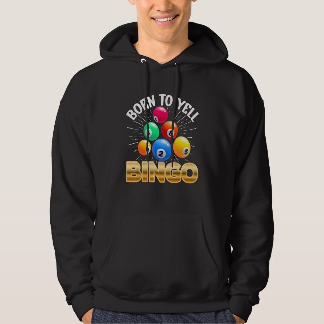 Bingo Caller Player Lucky Bingo 25 Hoodie (Framsida)