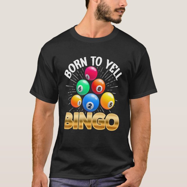 Bingo Caller Player Lucky Bingo 25 T Shirt (Framsida)