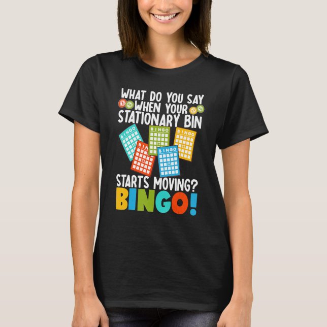 Bingo Caller Player Lucky Bingo 35 T Shirt (Framsida)