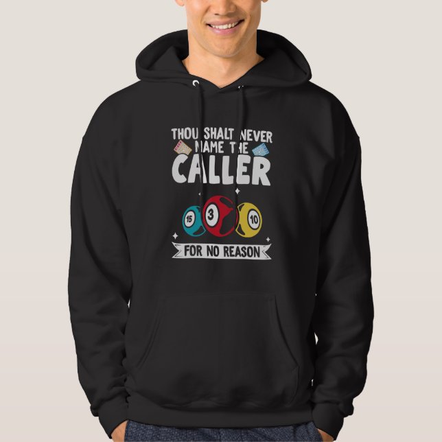 Bingo Caller Player Lucky Bingo 37 Hoodie (Framsida)