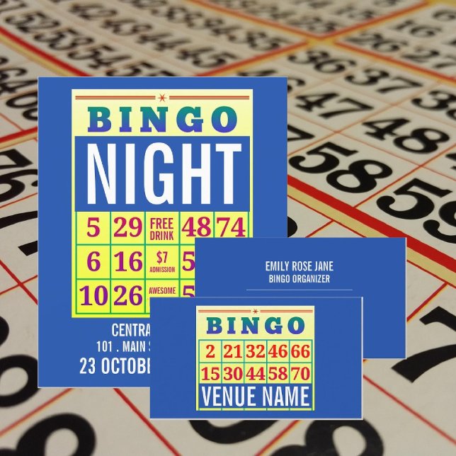 Bingo Card, Bingo Nattreklam Flygblad (Skapare uppladdad)