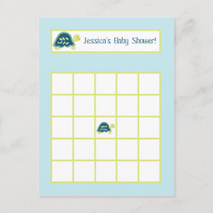 Bingo Card Blue Sea Turtles Inbjudan Vykort