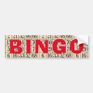 Bingo Card Bumper-etikett Bildekal