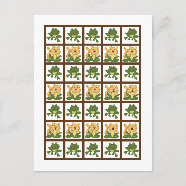 Bingo Card Markers Jungle Spädbarn Vykort (Framsida)