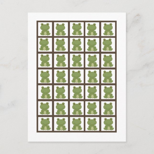 Bingo Card Markers Laguna Beach Turtle Frog Pond Vykort (Framsida)