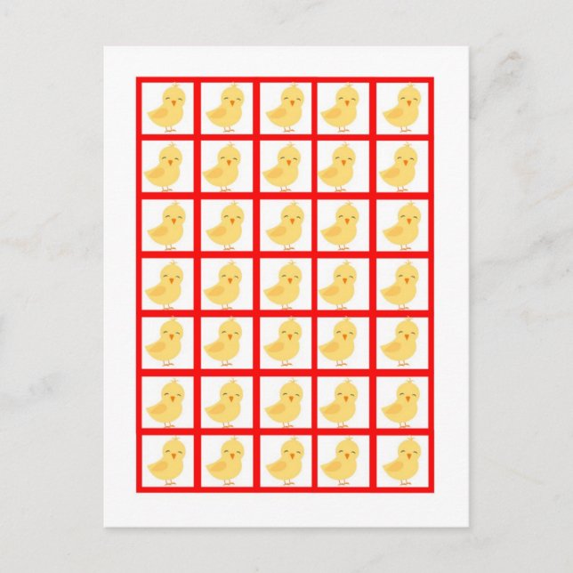 Bingo Card Markers Red Barn Boskap Vykort (Framsida)