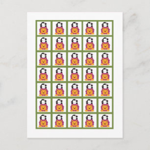 Bingo Card Markers Sweet Safari Vykort