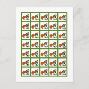 Bingo Card-markörer, Grönt med alla stjärnor Vykort