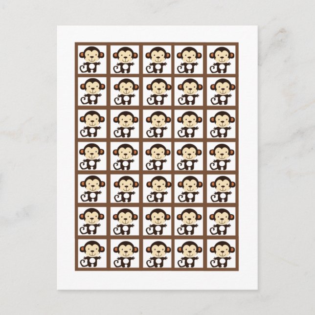 Bingo Card-markörer - Jungle Play Vykort (Framsida)