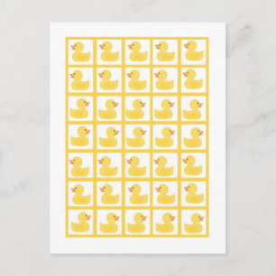 Bingo Card-markörer Rubber Ducky Bubbles Vykort