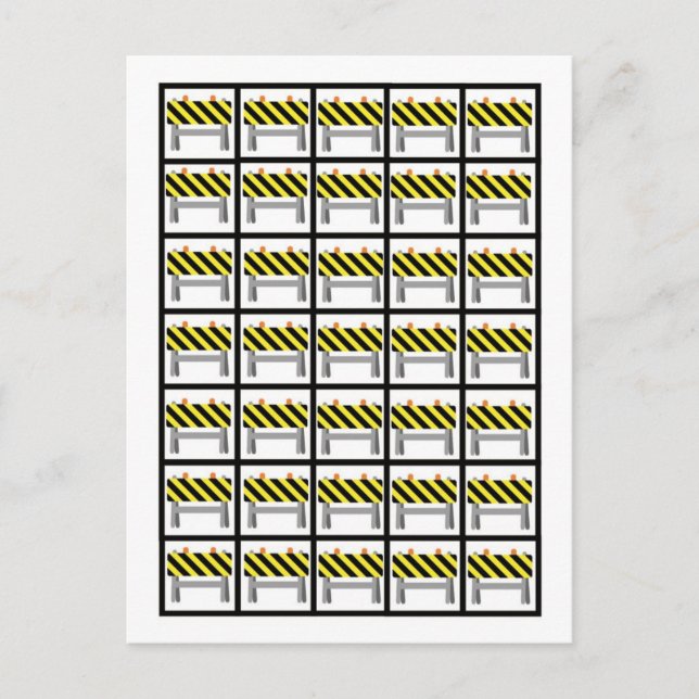 Bingo Card-markörer, svart och Gult Vykort (Framsida)