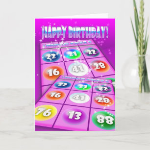 Bingo Crazy Birthday Card Kort