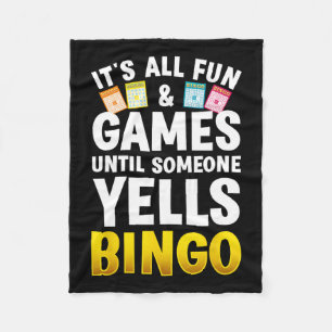 Bingo Design För manar Women Bingo Novelty Gamble Fleecefilt