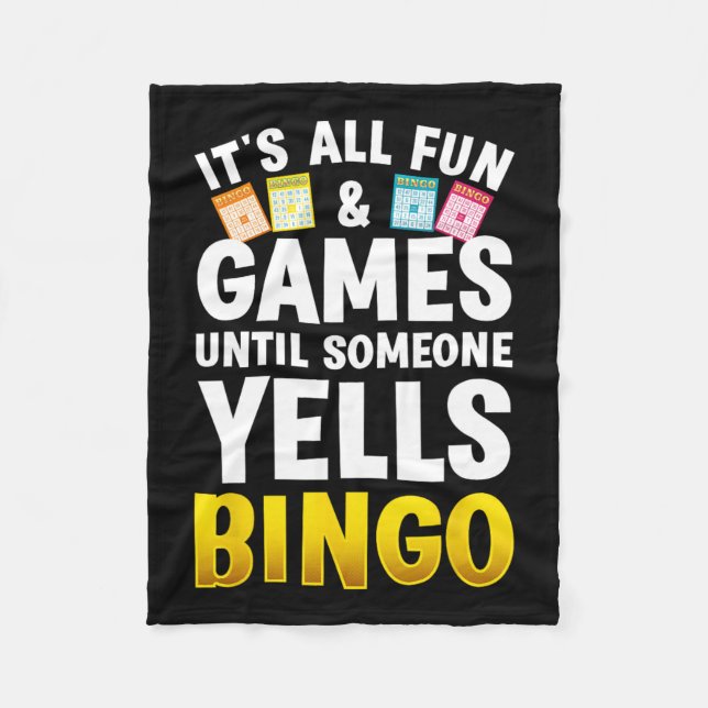 Bingo Design För manar Women Bingo Novelty Gamble  Fleecefilt (Framsidan)