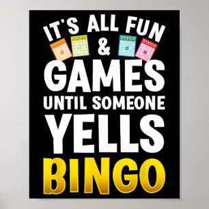 Bingo Design För manar Women Bingo Novelty Gamble  Poster