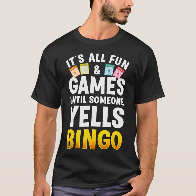 Bingo Design För manar Women Bingo Novelty Gamble T Shirt (Framsida)